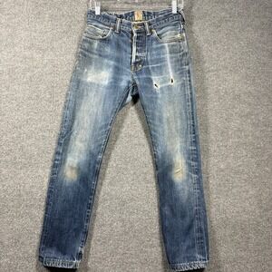 PRPS Donwan Harrell Jeans Selveged Distressed Blue Denim Mens Size 30